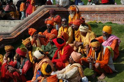 A team of Sadhus