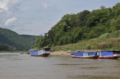 Sur le Mékong à Luang Prabang