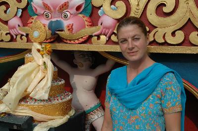 Christine à Swayambhunath