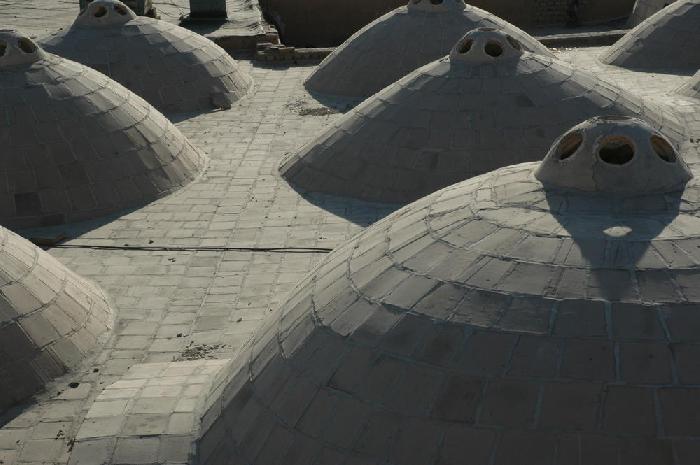 Les toits du march couvert de Yazd