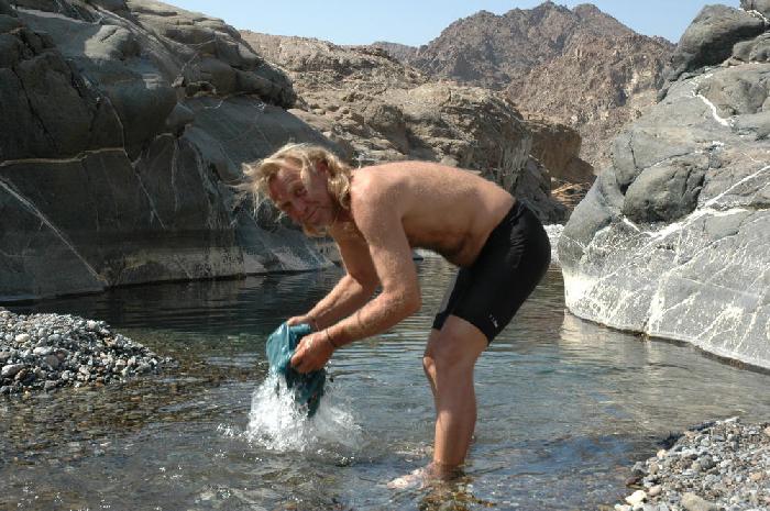 Lavage dans le Wadi Abyadh