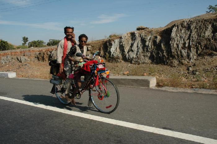 Cyclotouristes indiens